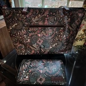 Matching floral Sakroots purse and wallet